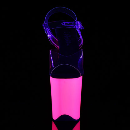 Pleaser Womens Sandals FLAMINGO-808UV Clr/Neon Pink