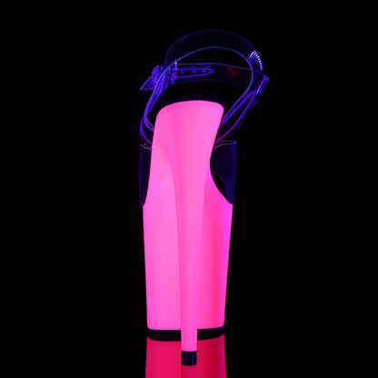 Pleaser Womens Sandals FLAMINGO-808UV Clr/Neon Pink