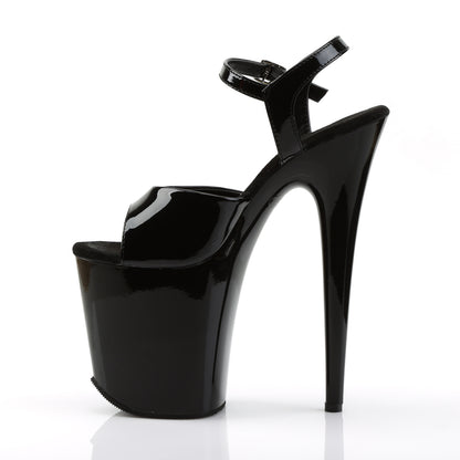 Pleaser Womens Sandals FLAMINGO-809 Blk Pat/Blk