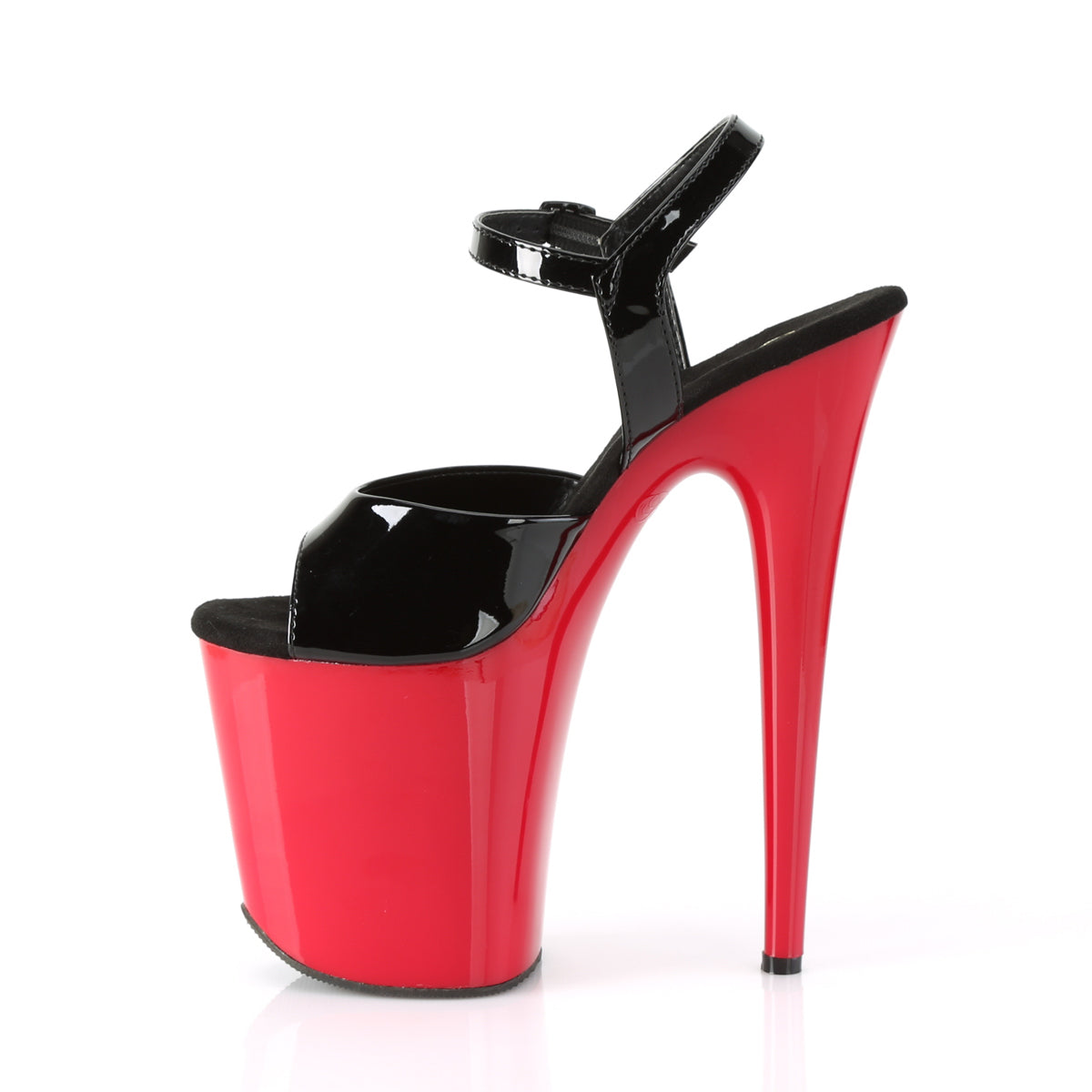 Pleaser Damen Sandalen FLAMINGO-809 blk pat / rot