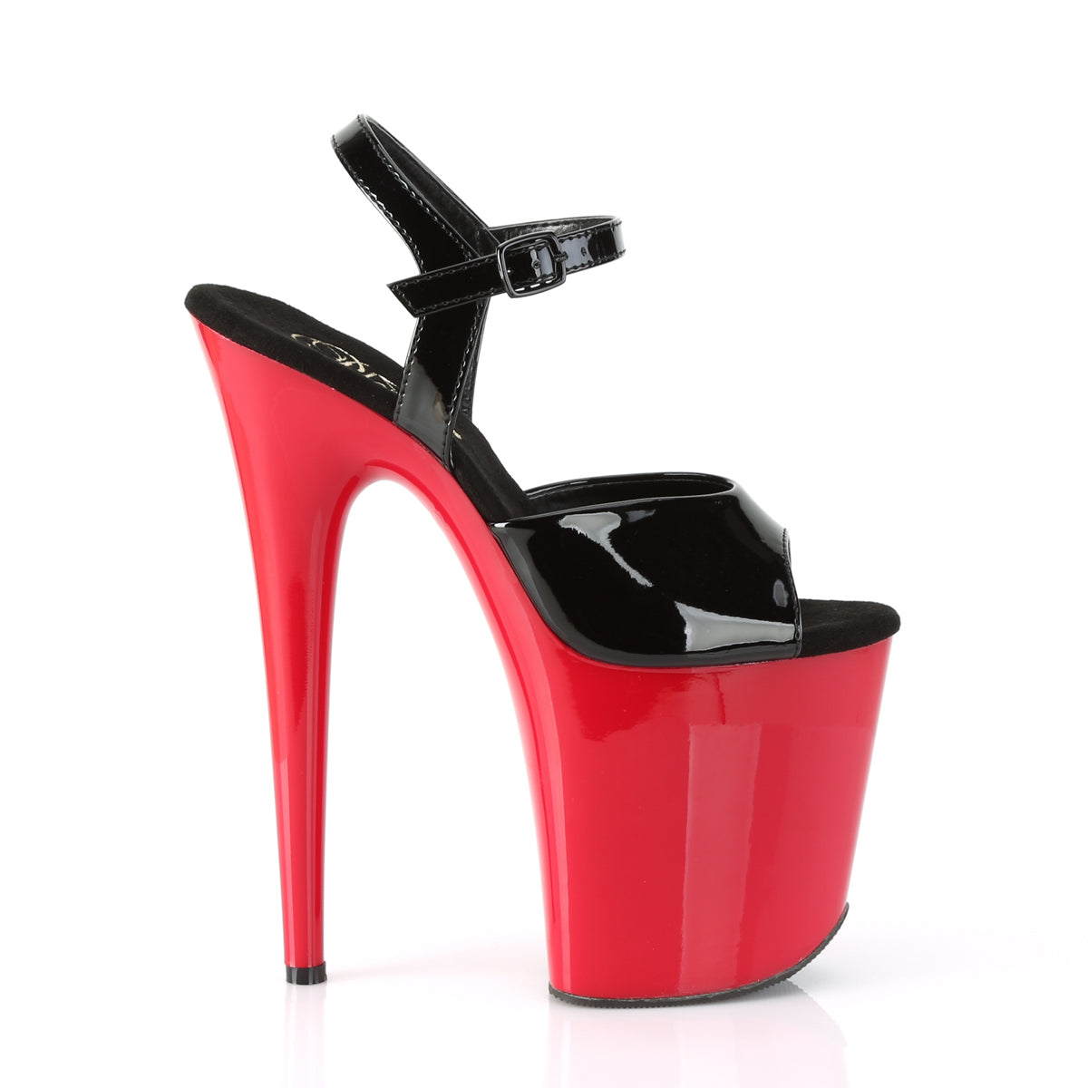 Pleaser Damen Sandalen FLAMINGO-809 blk pat / rot