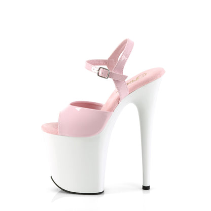 Pleaser Women's Platform Shoes FLAMINGO-809 B. Pink Pat/Wht
