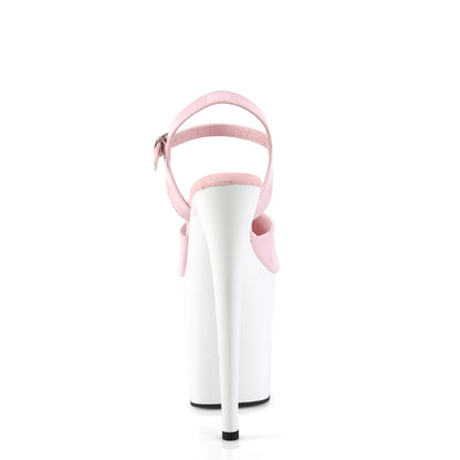 Pleaser Women's Platform Shoes FLAMINGO-809 B. Pink Pat/Wht