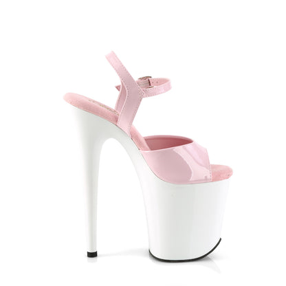 Pleaser Women's Platform Shoes FLAMINGO-809 B. Pink Pat/Wht