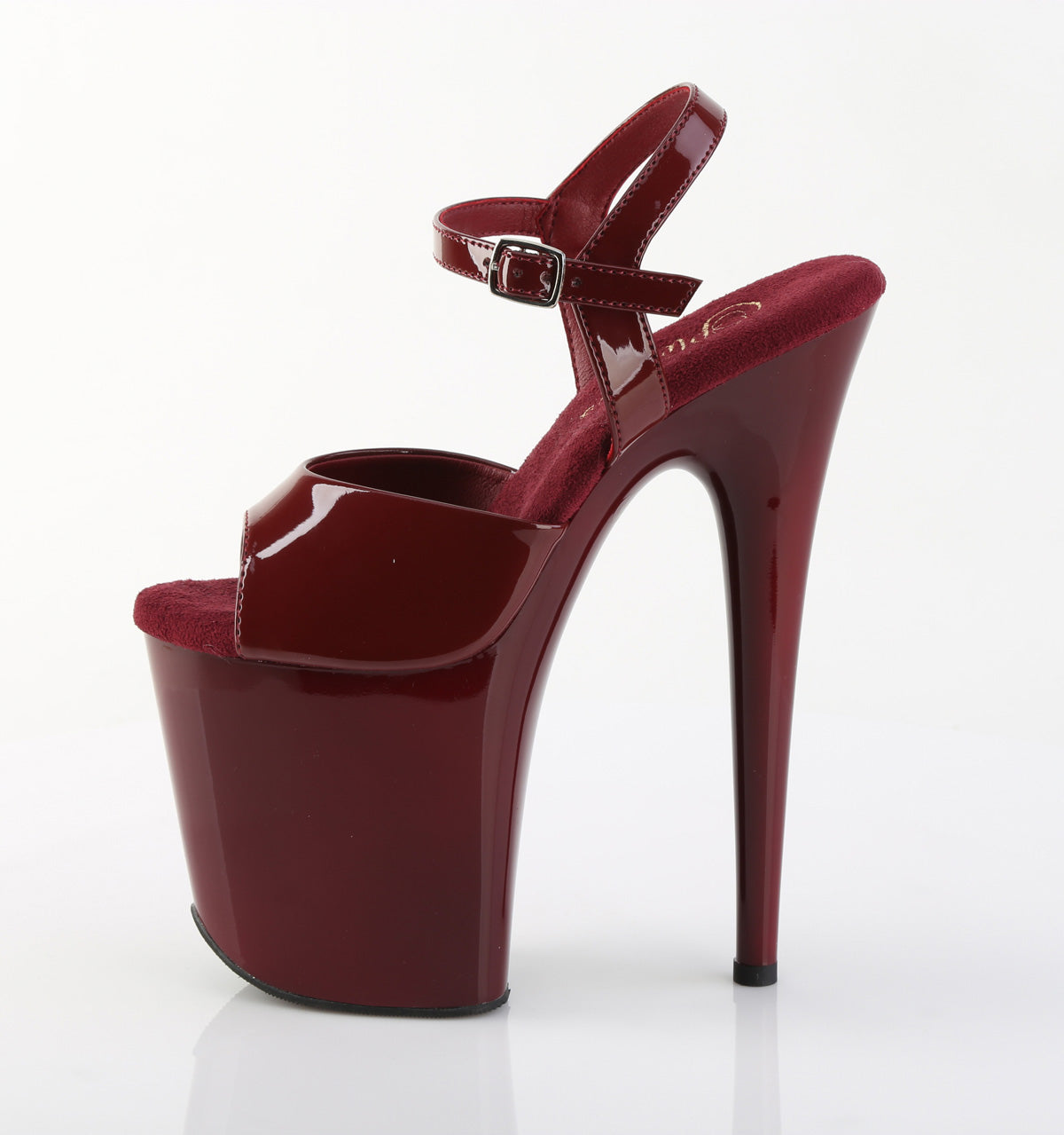 Pleaser Women's Platform Shoes FLAMINGO-809 Burgundy Pat/Burgundy