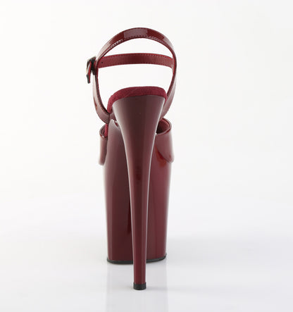 Pleaser Women's Platform Shoes FLAMINGO-809 Burgundy Pat/Burgundy