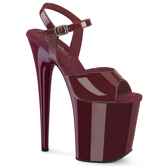 Pleaser Women's Platform Shoes FLAMINGO-809 Burgundy Pat/Burgundy