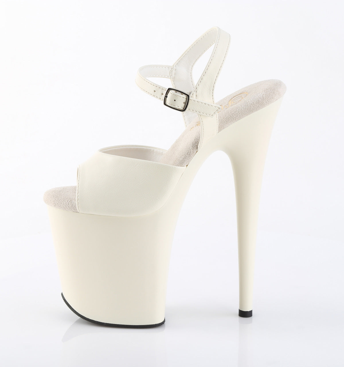 Pleaser Women's Platform Shoes FLAMINGO-809 Off-Wht Faux Leather/Off-Wht Matte