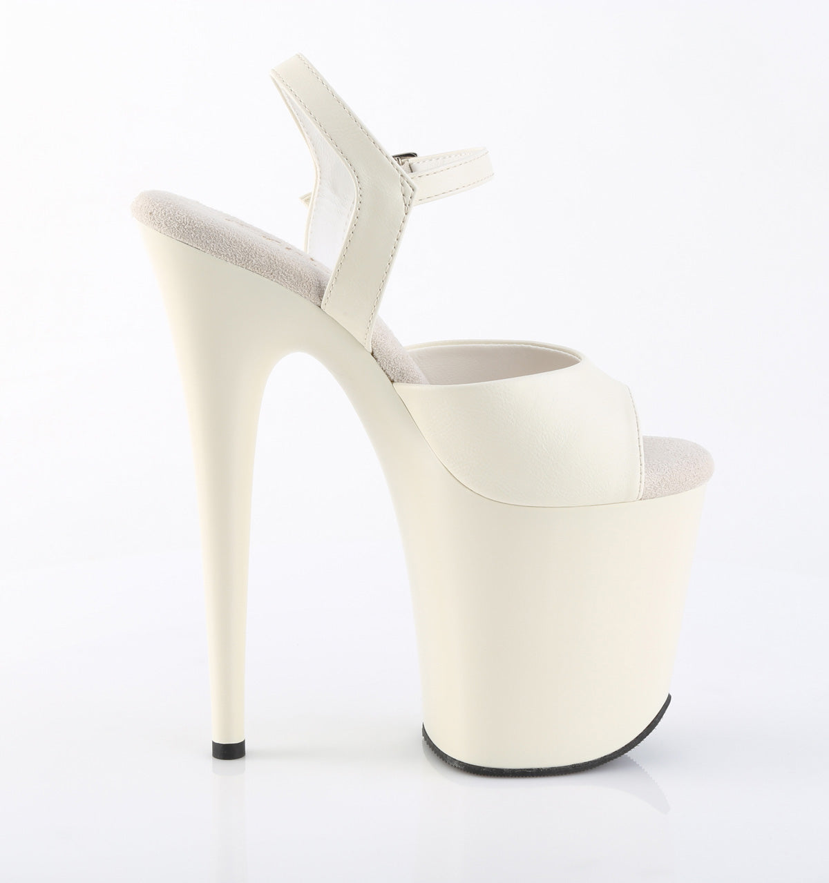 Pleaser Women's Platform Shoes FLAMINGO-809 Off-Wht Faux Leather/Off-Wht Matte