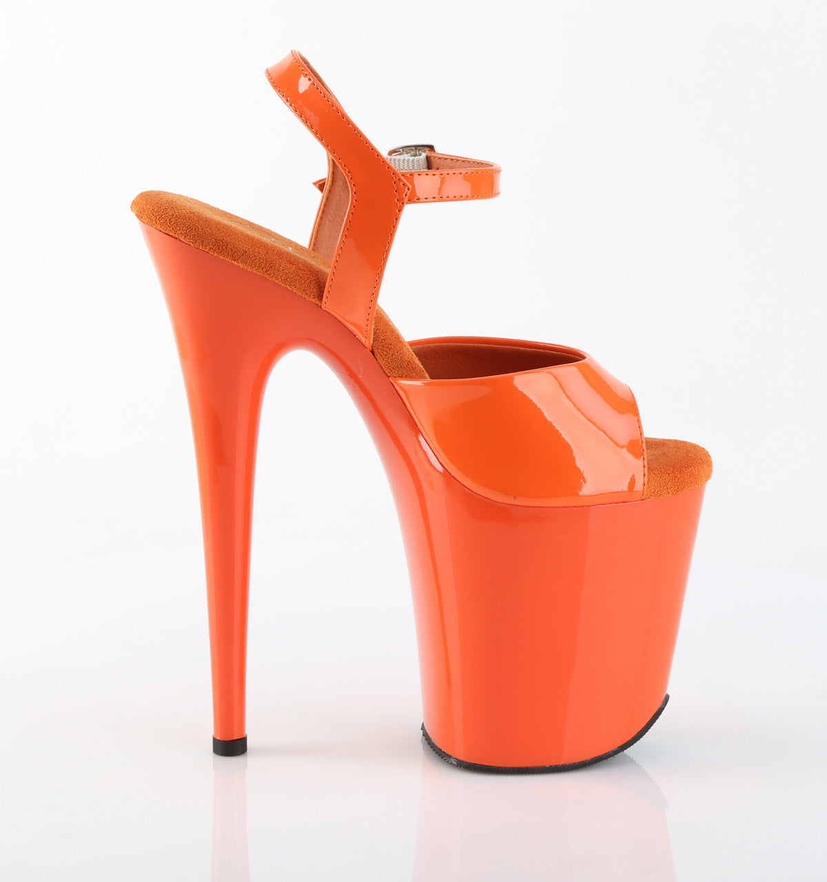 Pleaser Women's Platform Shoes FLAMINGO-809 Orange Pat/Orange