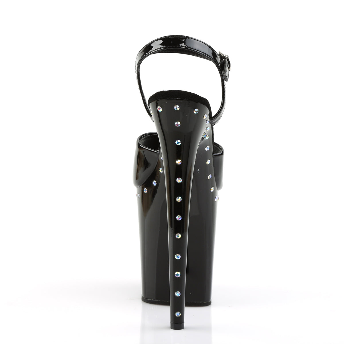 Pleaser Damen Sandalen FLAMINGO-809abls BLK Pat / BLK