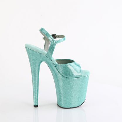 Pleaser   FLAMINGO-809GP Aqua Glitter Pat/M.
