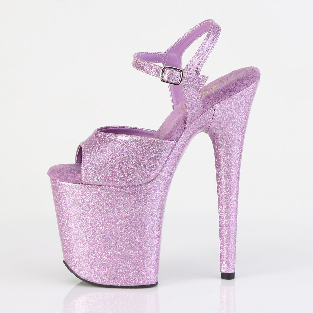 Pleaser Women's Platform Shoes FLAMINGO-809GP Lilac Glitter Pat/M