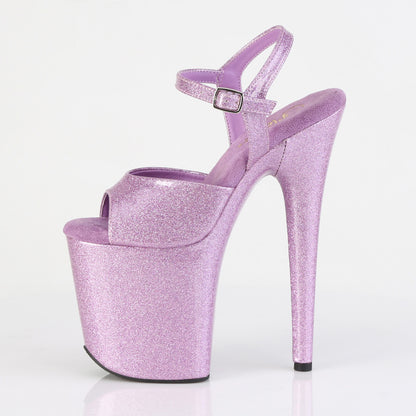 Pleaser Women's Platform Shoes FLAMINGO-809GP Lilac Glitter Pat/M