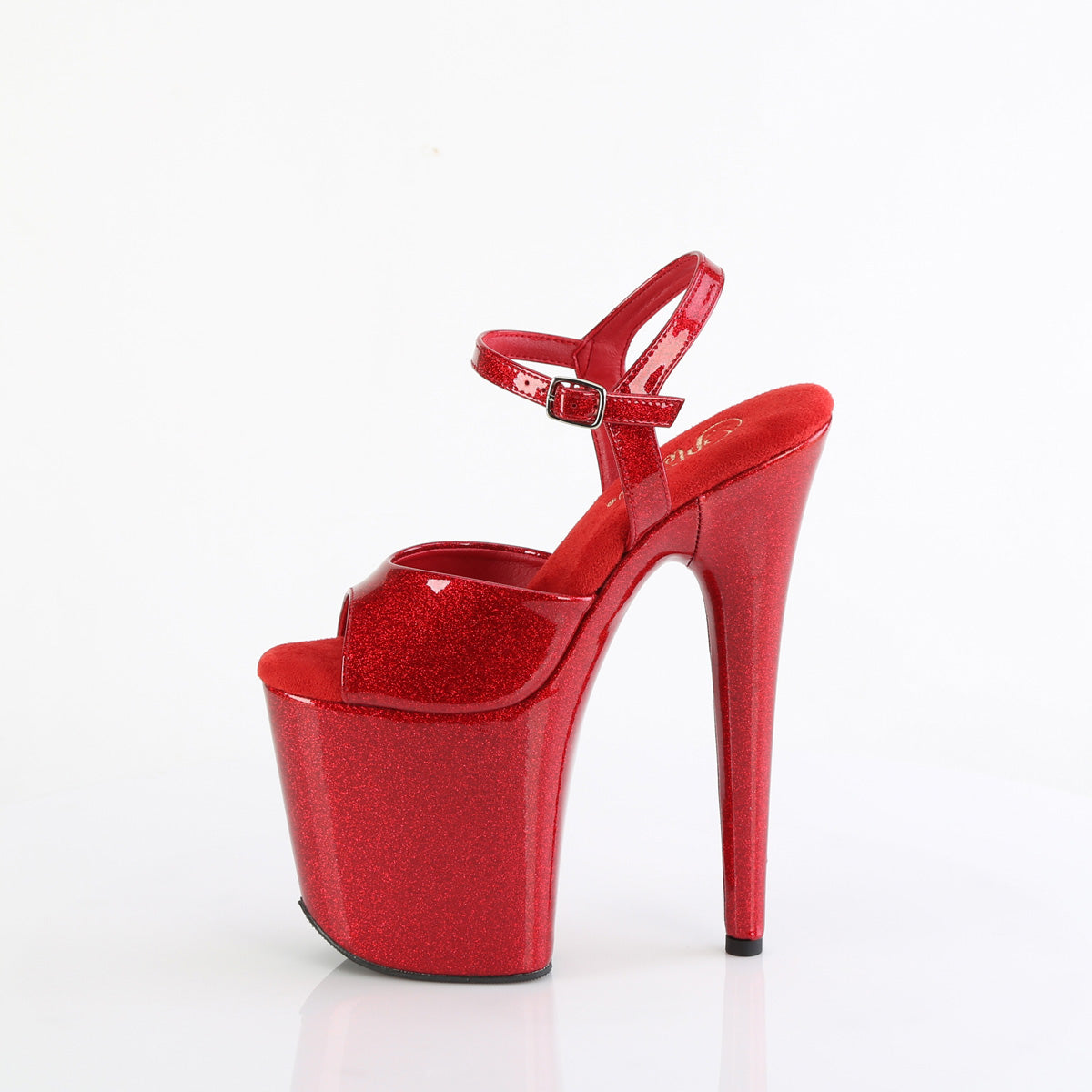 Pleaser   FLAMINGO-809GP Ruby Red Glitter Pat/M