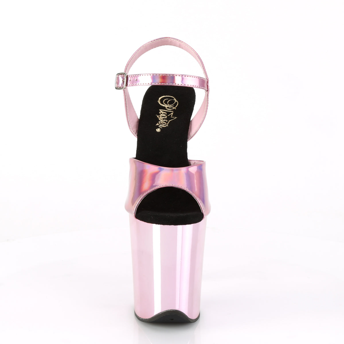 Pleaser Womens Sandals FLAMINGO-809HG B. Pink Hologram/B. Pink Chrome