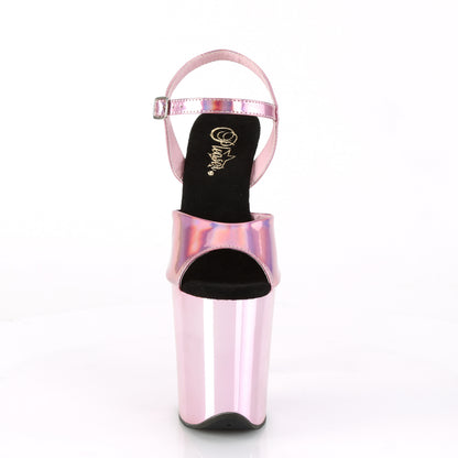 Pleaser Womens Sandals FLAMINGO-809HG B. Pink Hologram/B. Pink Chrome