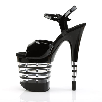 Pleaser Womens Sandals FLAMINGO-809LN Blk Pat/Blk