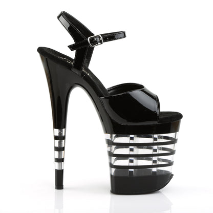 Pleaser Womens Sandals FLAMINGO-809LN Blk Pat/Blk