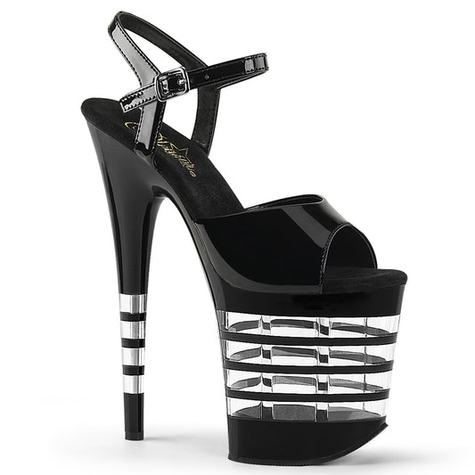 Pleaser Damen Sandalen FLAMINGO-809ln blk pat / blk