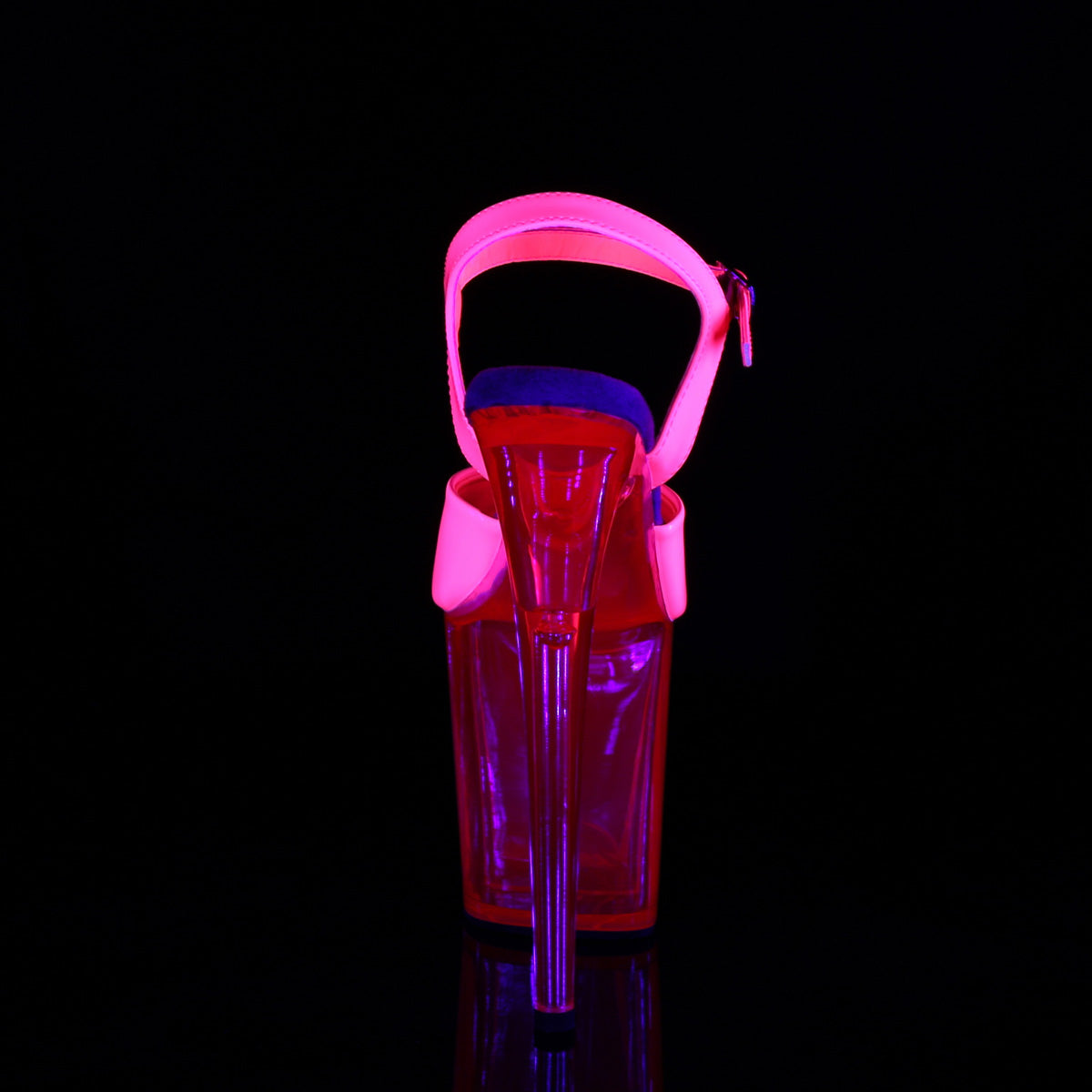 Pleaser Damen Sandalen FLAMINGO-809UVT Neon H. Pink Pat / H. Rosa getönt