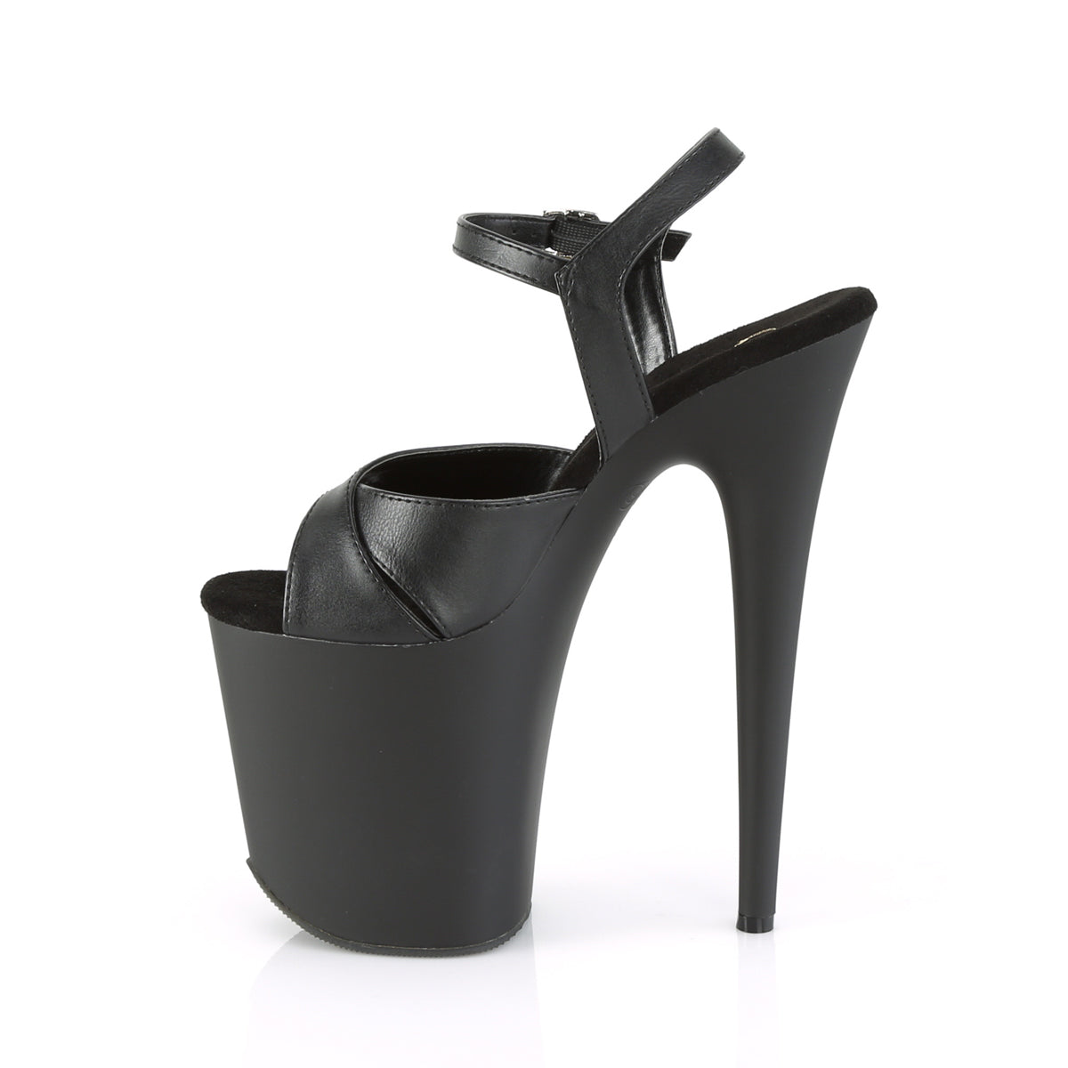 Pleaser Damen Sandalen FLAMINGO-816 BLK Faux Leder / BLK Matte