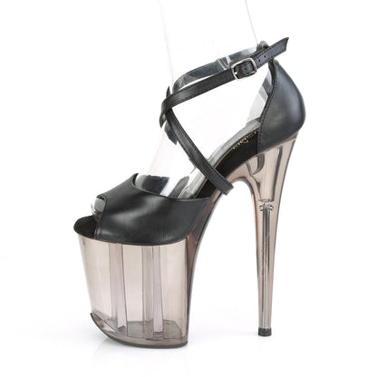 Pleaser Womens Sandals FLAMINGO-840T Blk Faux Leather/Blk Matte