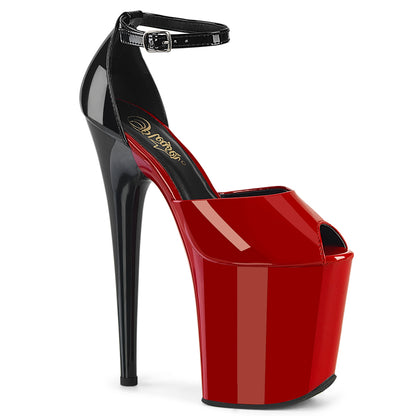 Pleaser   FLAMINGO-868 Rot-Blk Pat/Rot-Blk