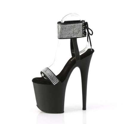 Pleaser   FLAMINGO-870 BLK Faux Leder-RS/BLK Matte