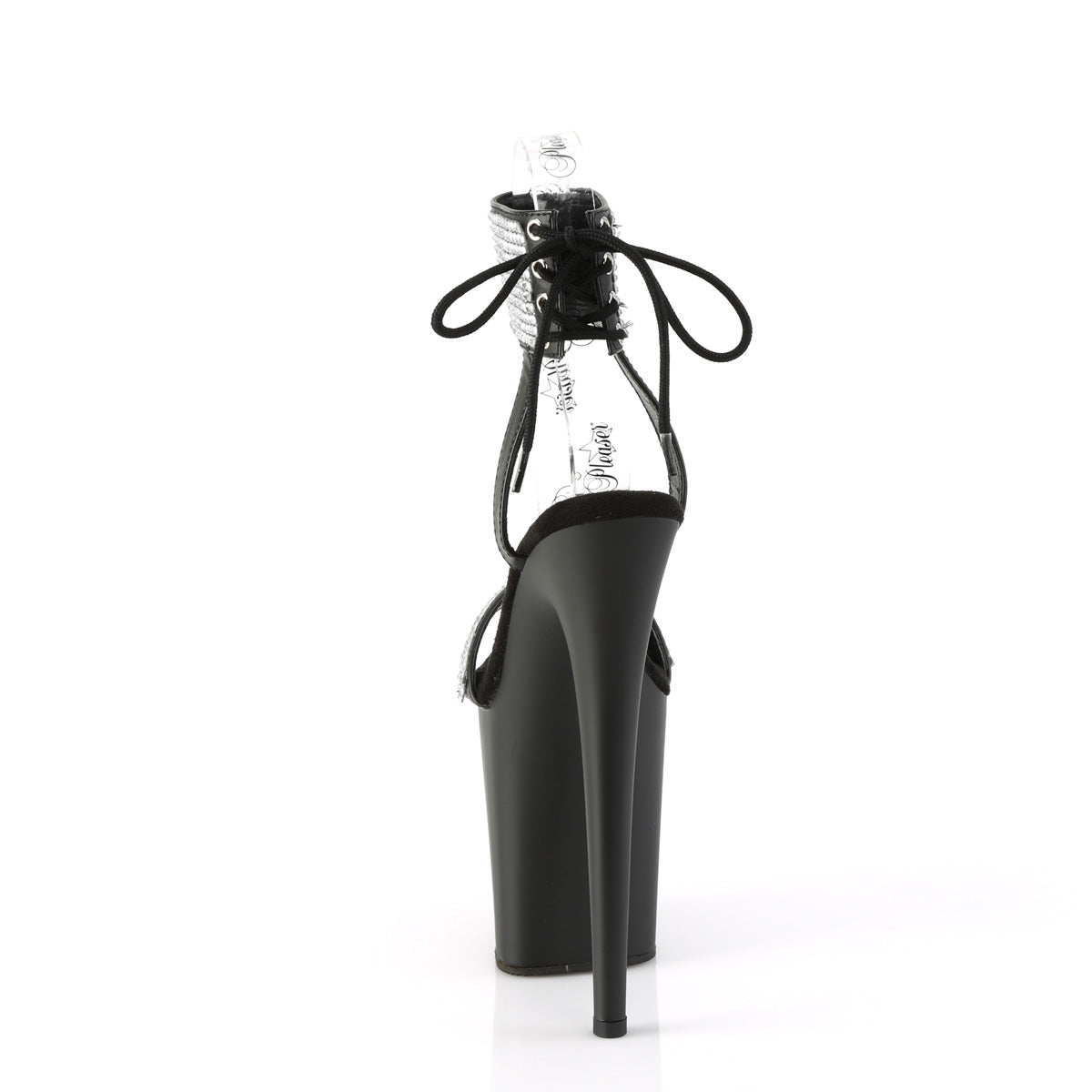 Pleaser   FLAMINGO-870 BLK Faux Leder-RS/BLK Matte