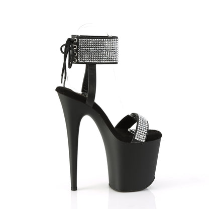 Pleaser   FLAMINGO-870 BLK Faux Leder-RS/BLK Matte
