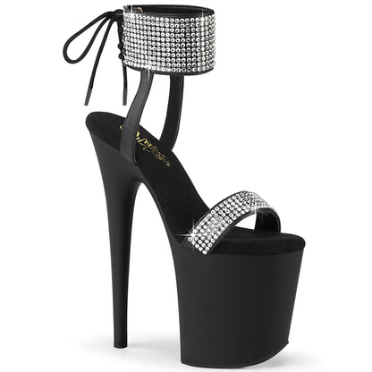 Pleaser   FLAMINGO-870 BLK Faux Leder-RS/BLK Matte