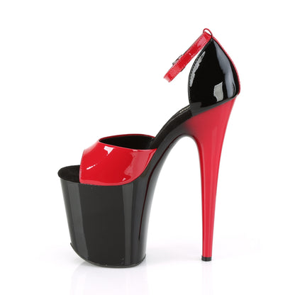 Pleaser Damen Sandalen FLAMINGO-889 rot-black pat / black-rot