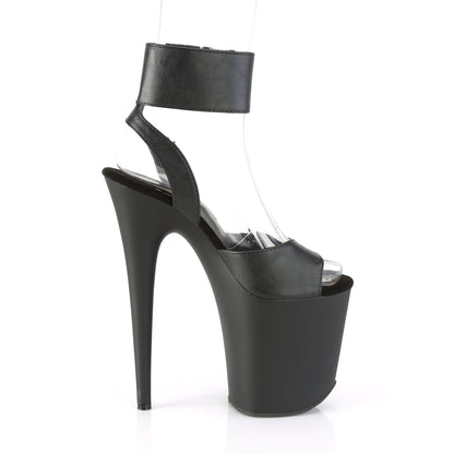 Pleaser Womens Sandals FLAMINGO-891 Blk Faux Leather/Blk Matte