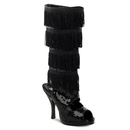 Funtasma Damen Knöchelstiefel FLAPPER-168 BLK-Pailletten