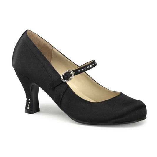 Funtasma Frauenpumpen FLAPPER-20 BLK Satin PU
