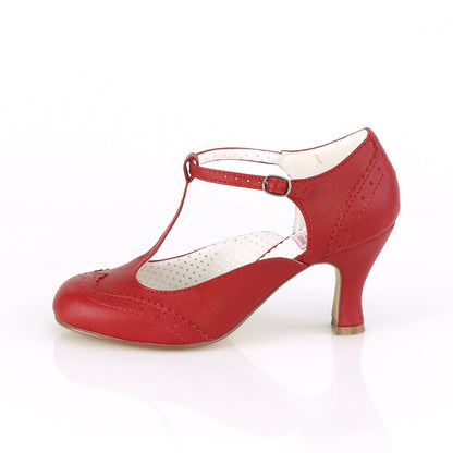 Pin Up Couture Frauenpumpen FLAPPER-26 Rotes Kunstleder