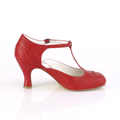 Pin Up Couture Frauenpumpen FLAPPER-26 Rotes Kunstleder