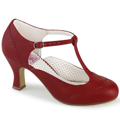 Pin Up Couture Frauenpumpen FLAPPER-26 Rotes Kunstleder
