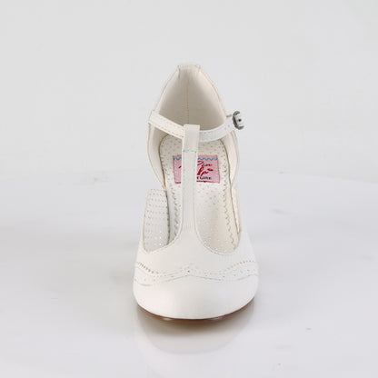 Pin Up Couture Womens Pumps FLAPPER-26 Wht Pu