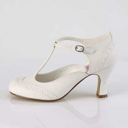 Pin Up Couture Womens Pumps FLAPPER-26 Wht Pu
