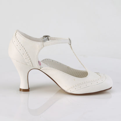 Pin Up Couture Womens Pumps FLAPPER-26 Wht Pu