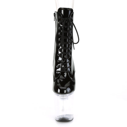 Pleaser Womens Ankle Boots FLASHDANCE-1020-8 Blk Pat/Clr