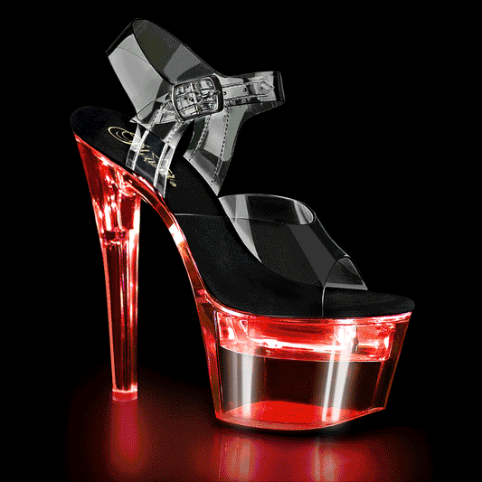 Pleaser Damen Sandalen FLASHDANCE-708 CLR-BLK / CLR