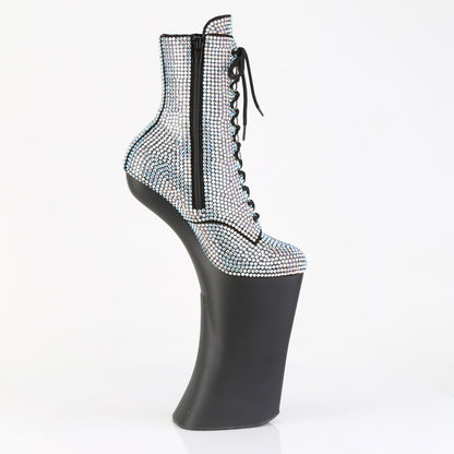 Pleaser Women's Platform Shoes FORBIDDEN-1020RS Slv AB RS/Blk Matte