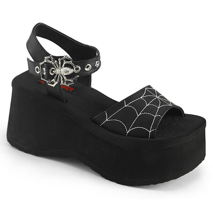DemoniaCult  Sandalen FUNN-10 BLK Vegan Leder