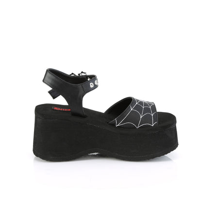 DemoniaCult  Sandalen FUNN-10 BLK Vegan Leder