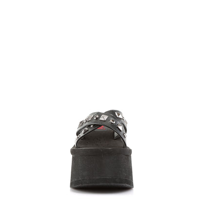 DemoniaCult Frauen Sandalen FUNN-29 BLK Vegan Leder