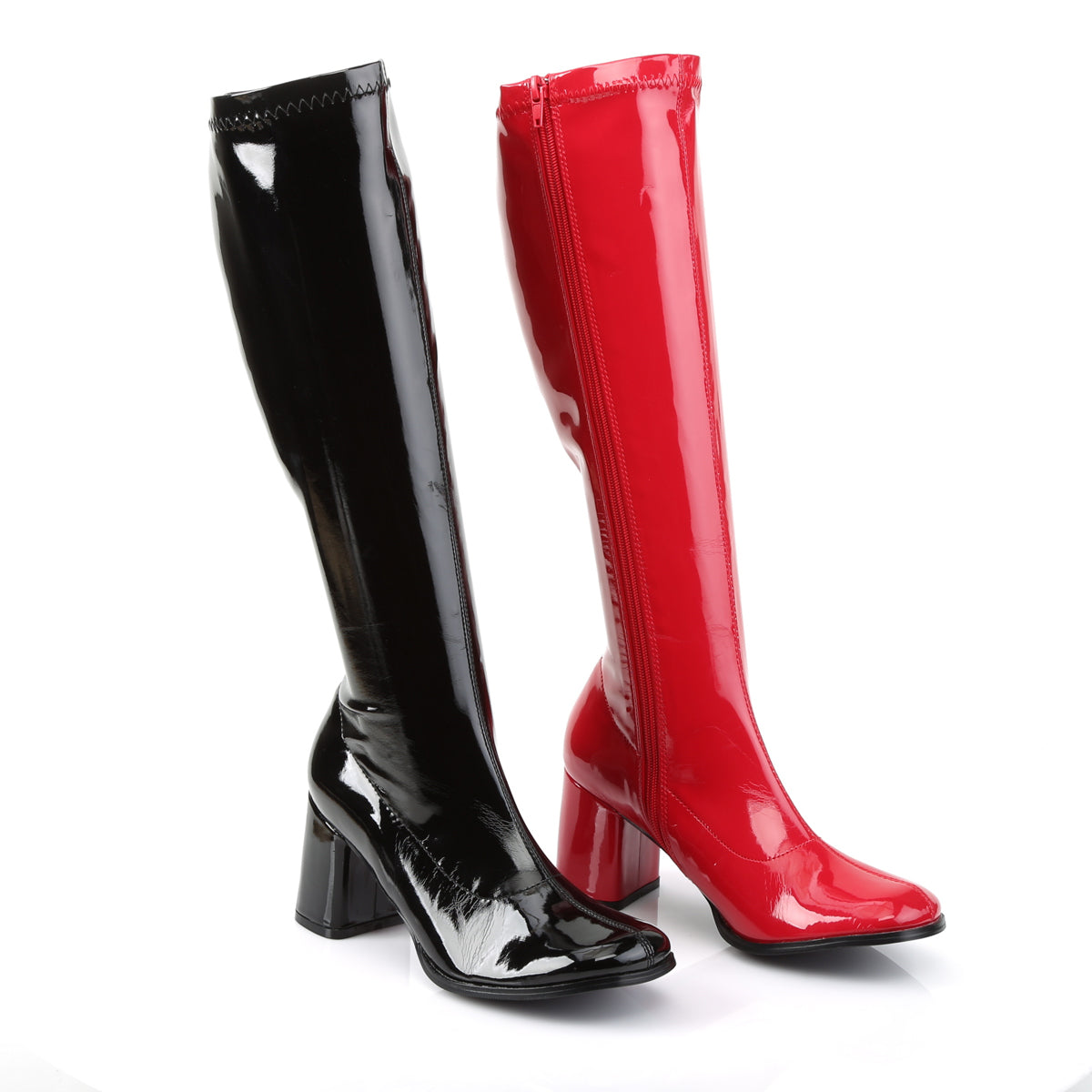 Funtasma Womens Boots. Gogo-300HQ BLK-Red Pat