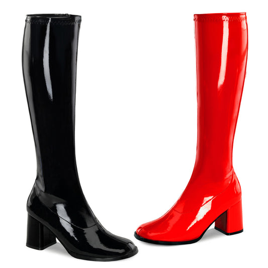 Funtasma Womens Boots. Gogo-300HQ BLK-Red Pat